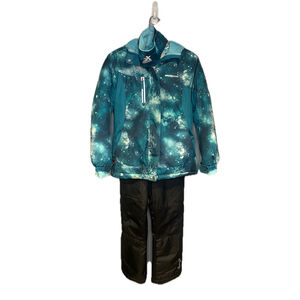 Girls Snowsuit Ski Size 10-12 Zero Xposur Weatherproof 32 Degrees Insulated Warm